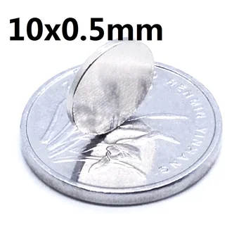 20~1000pcs 10x0.5 mm Tenký Neodýmu N35 Magnet Mini Malé Okrúhle Magnet Silné 10x0.5mm Silné Magnetické Magnety Disk 10*0,5 mm