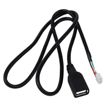 1pc 4 Pin Konektor USB Predlžovací Kábel, Adaptér Čierny ABS Vyhovuje Väčšine Auto Rádio Stereo Elektroniky Vozidla Adaptér Zásuvky Príslušenstva